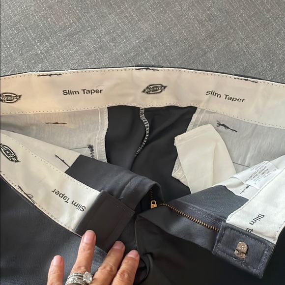 Dickies Gray Chinos Flat Front Professional Wear - Picture 3 of 5